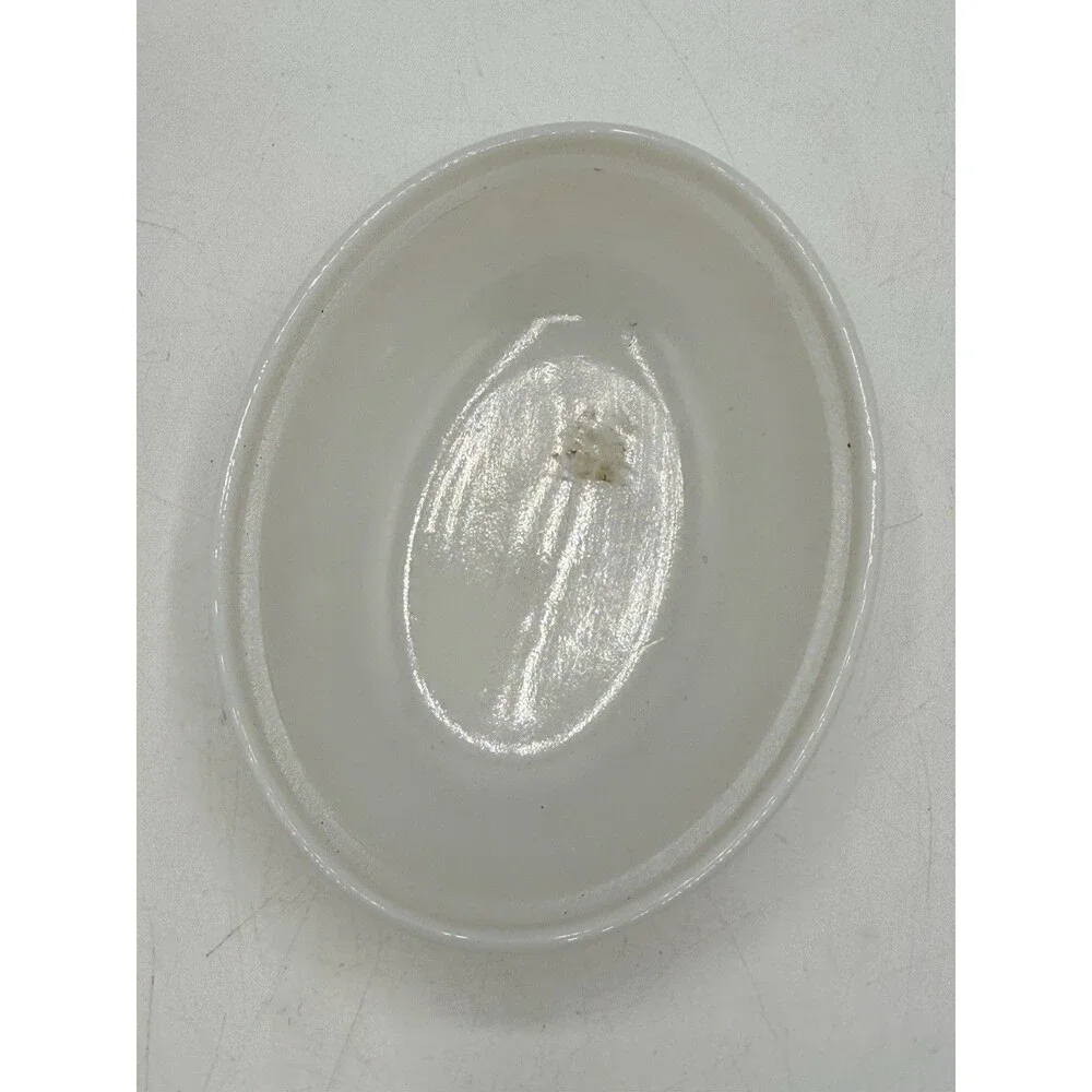 4” Hen On Nest Chicken Opaque White Milk Glass Covered Dish Unmarked No Stamp